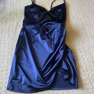 Windsor Midnight Blue Satin Mini Dress